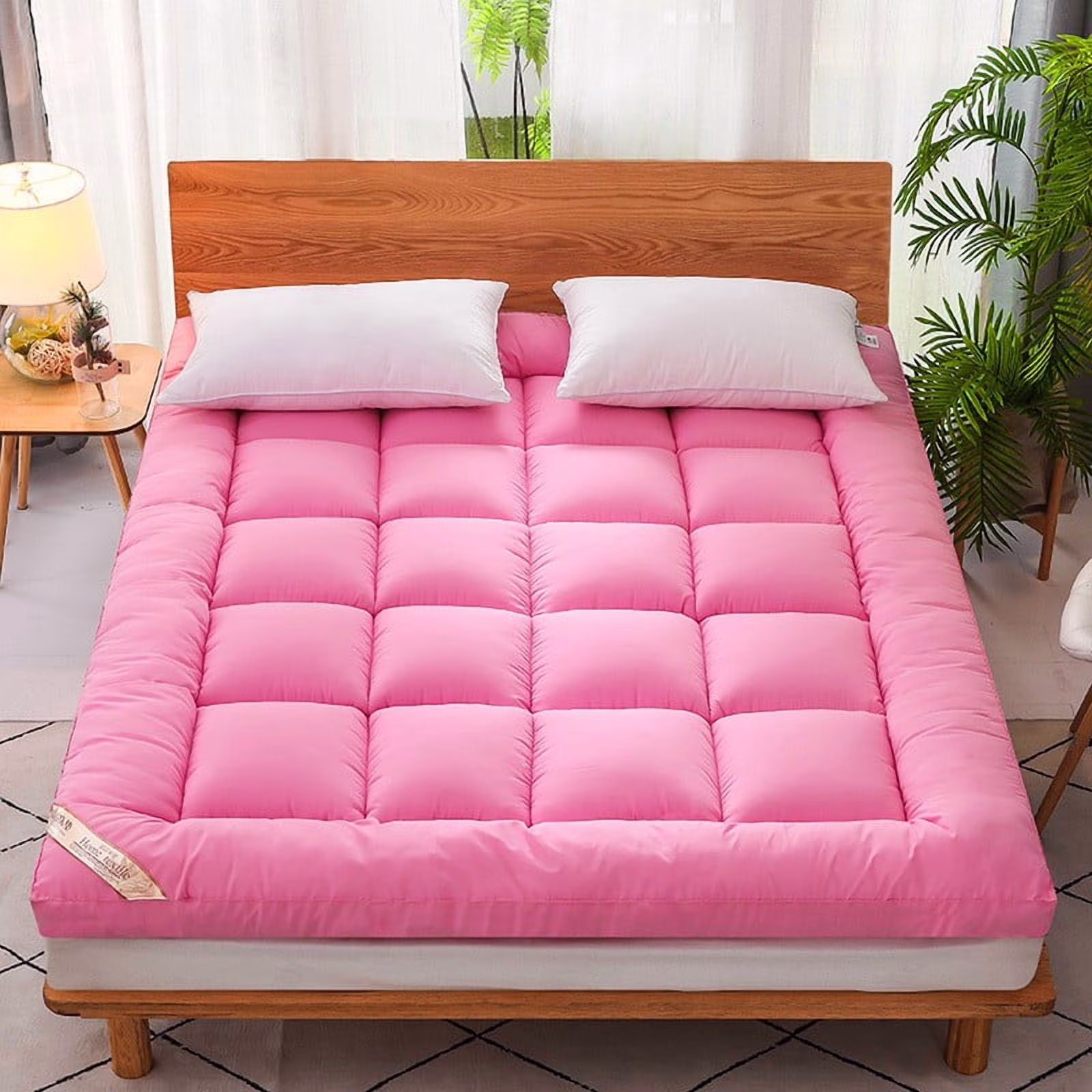 Vfedsrsge 3D Velvet Thickened Foldable Mattress - Twin/Full/Queen Size, Soft Floor Futon for Dorm, Guest, RV, Yoga & Ki-ds Play - Rollable Space Saving Mattress Topper - Image 3