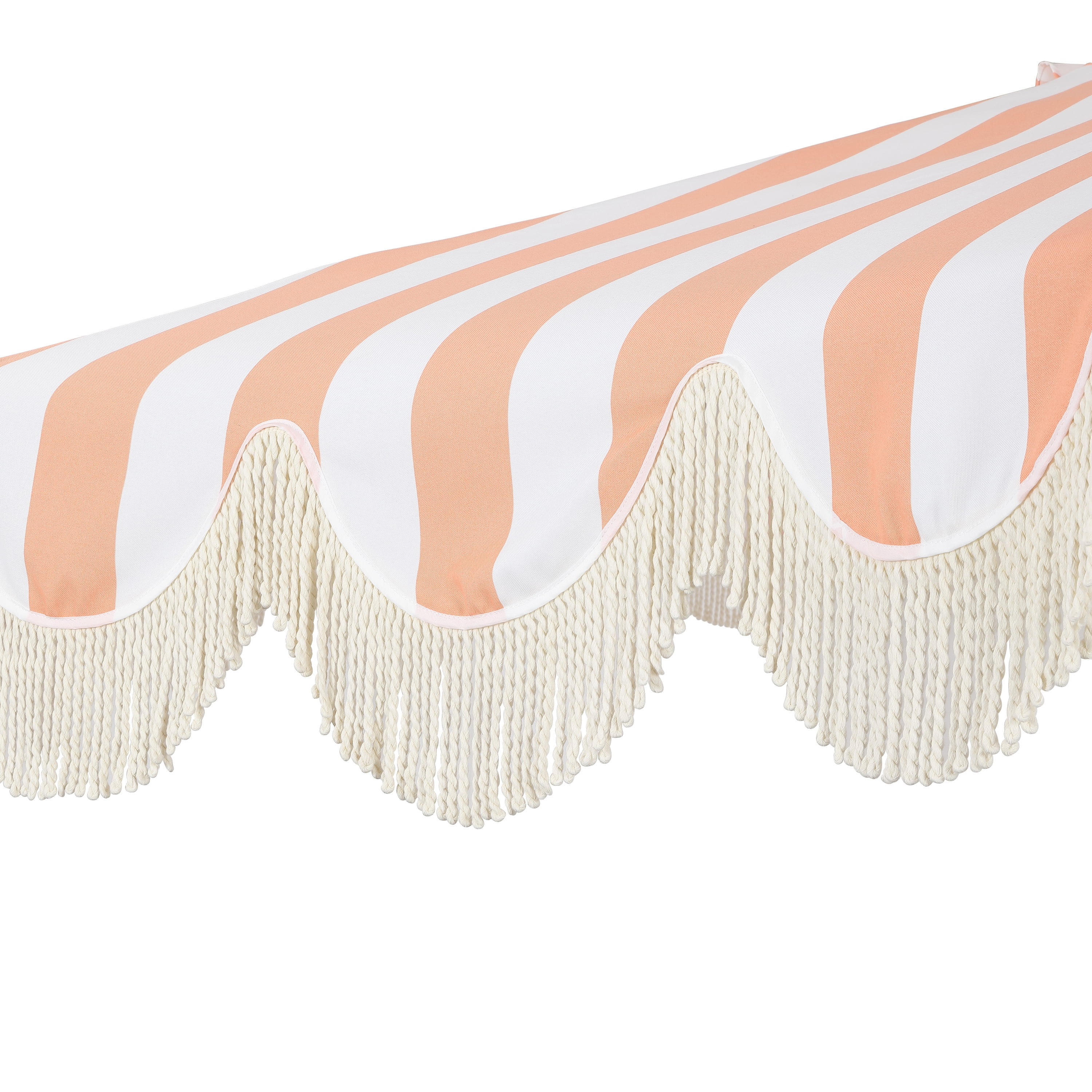 JONATHAN Y Beverly 9 ft. Half Market Patio Umbrella, Designer Classic Scalloped Fringe with Crank, Tilt Button and UV Protection, Blue/White/Cream, Dark Brown Pole - Image 22