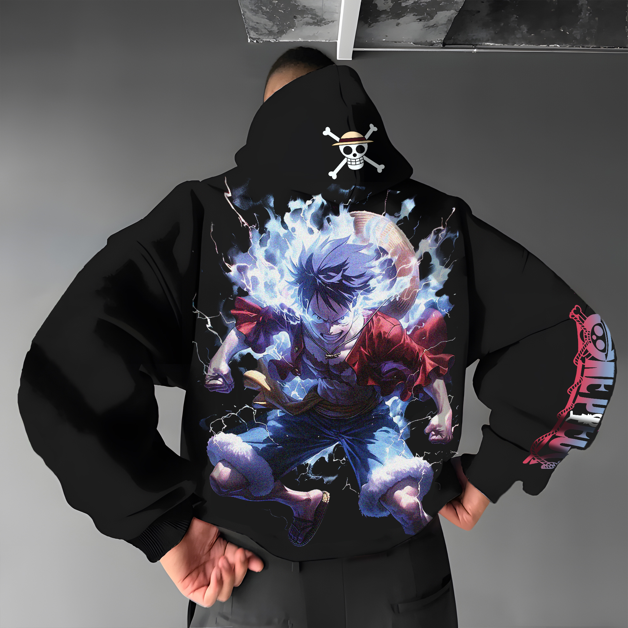 Unisex Vintage Silver Fox Fleece-Lined Hoodie丨Comicssoul