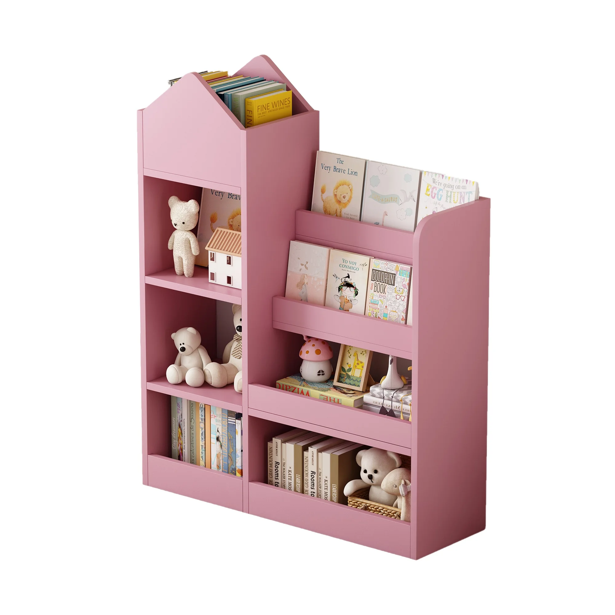 PAPROOS Kids Bookshelf, Wooden Kids Bookcase with Toy Storage Organizer Cabinet, Children Multi Shelf Cubby for Classroom, Kids Bedroom, Nursery, Wood - Image 16
