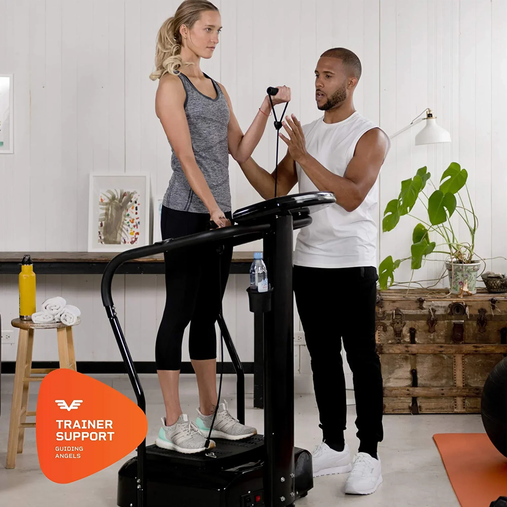 Lifepro Rhythm Vibration Plate Workout Equipment With Resistance Bands, Black - Image 7 Lifepro Rhythm Vibration Plate Workout Equipment With Resistance Bands, Black - Image 7