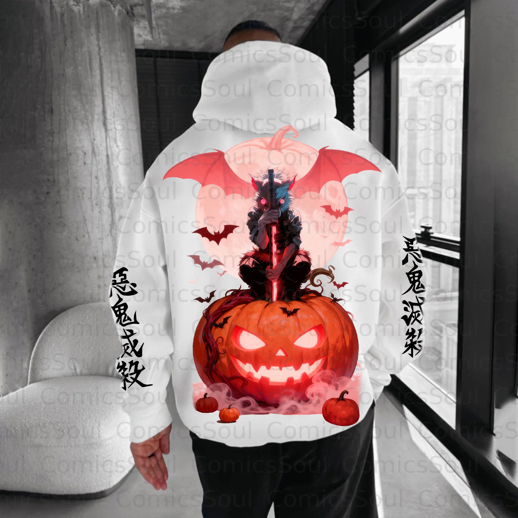 Unisex Halloween Anime Graphic Streetwear Vintage Hoodie