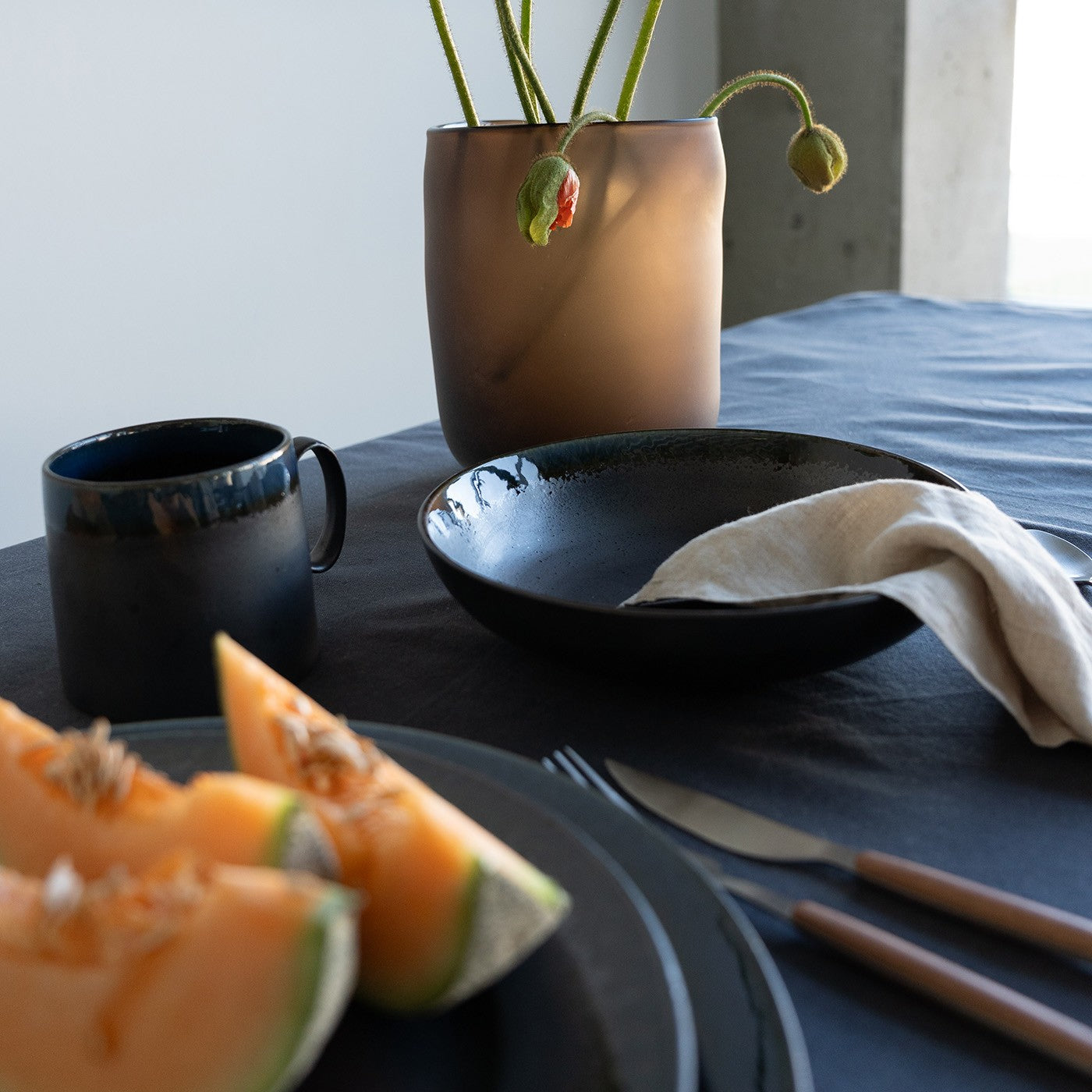 Soepborden Kassandra zwart Ø23cm (4 set) Kare Design