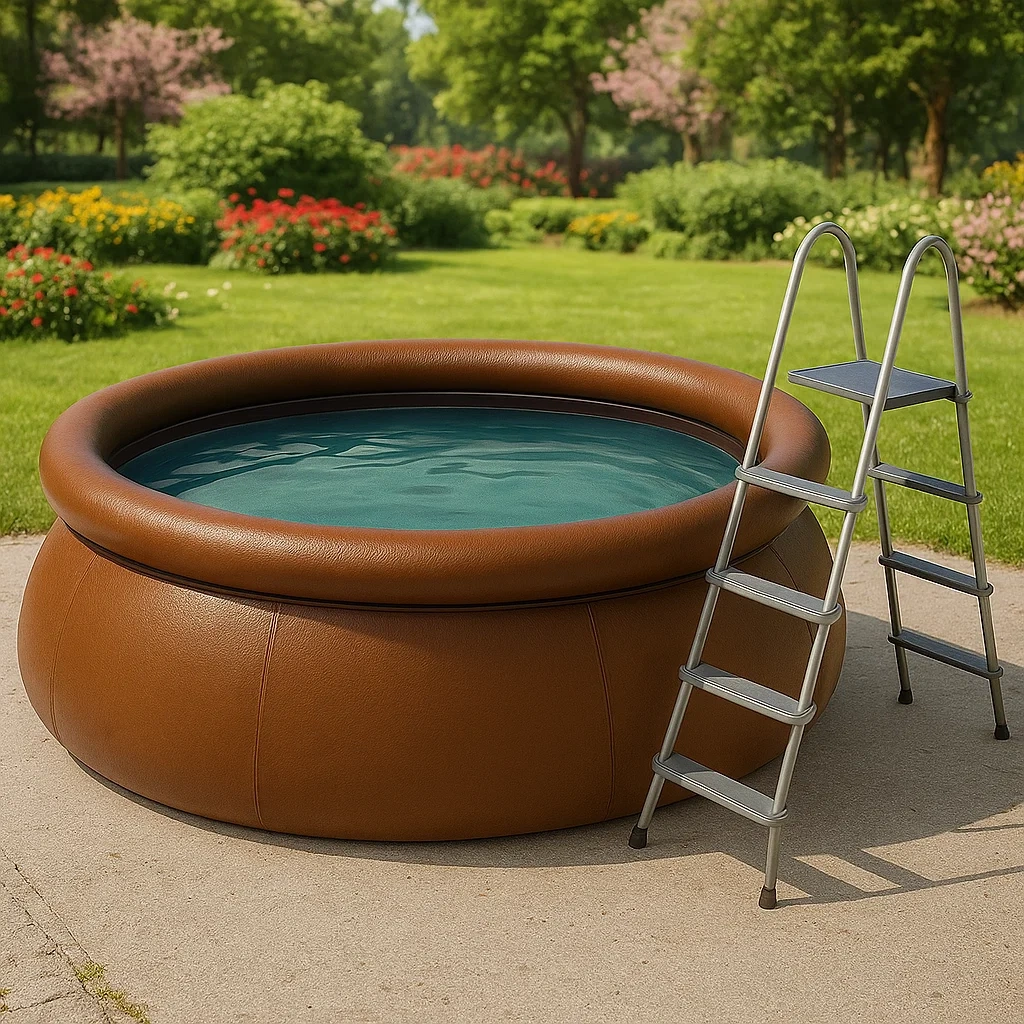 Piscina desmontable redonda 366x76cm con depuradora, marrón xRXuOlDD54nO