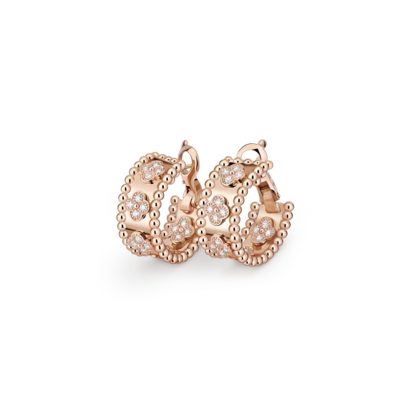 Replicate Perlée clovers hoop earrings(1:1 replica) - Original Replica Club