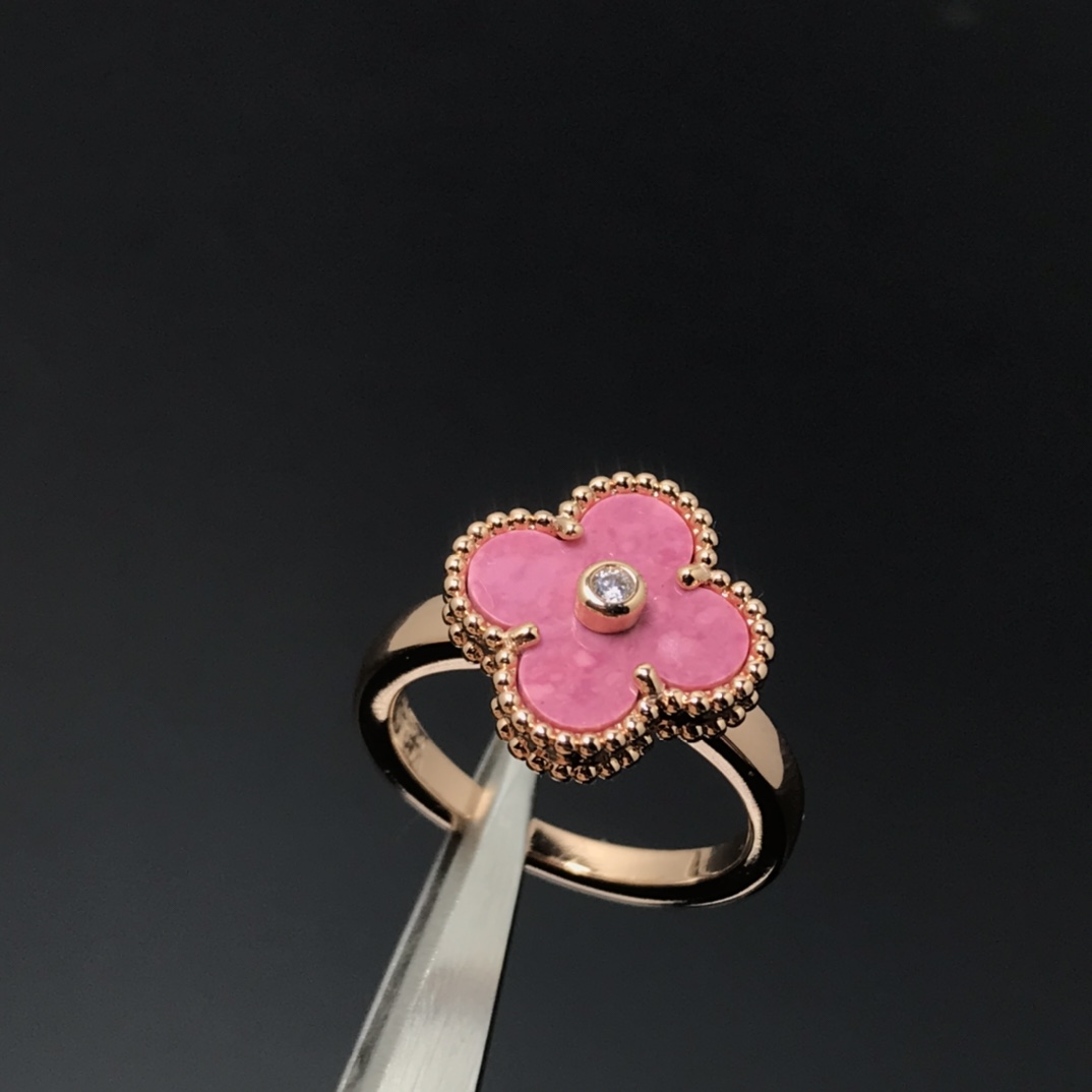 VCA Pink Vintage Alhambra Ring - Original Replica Club