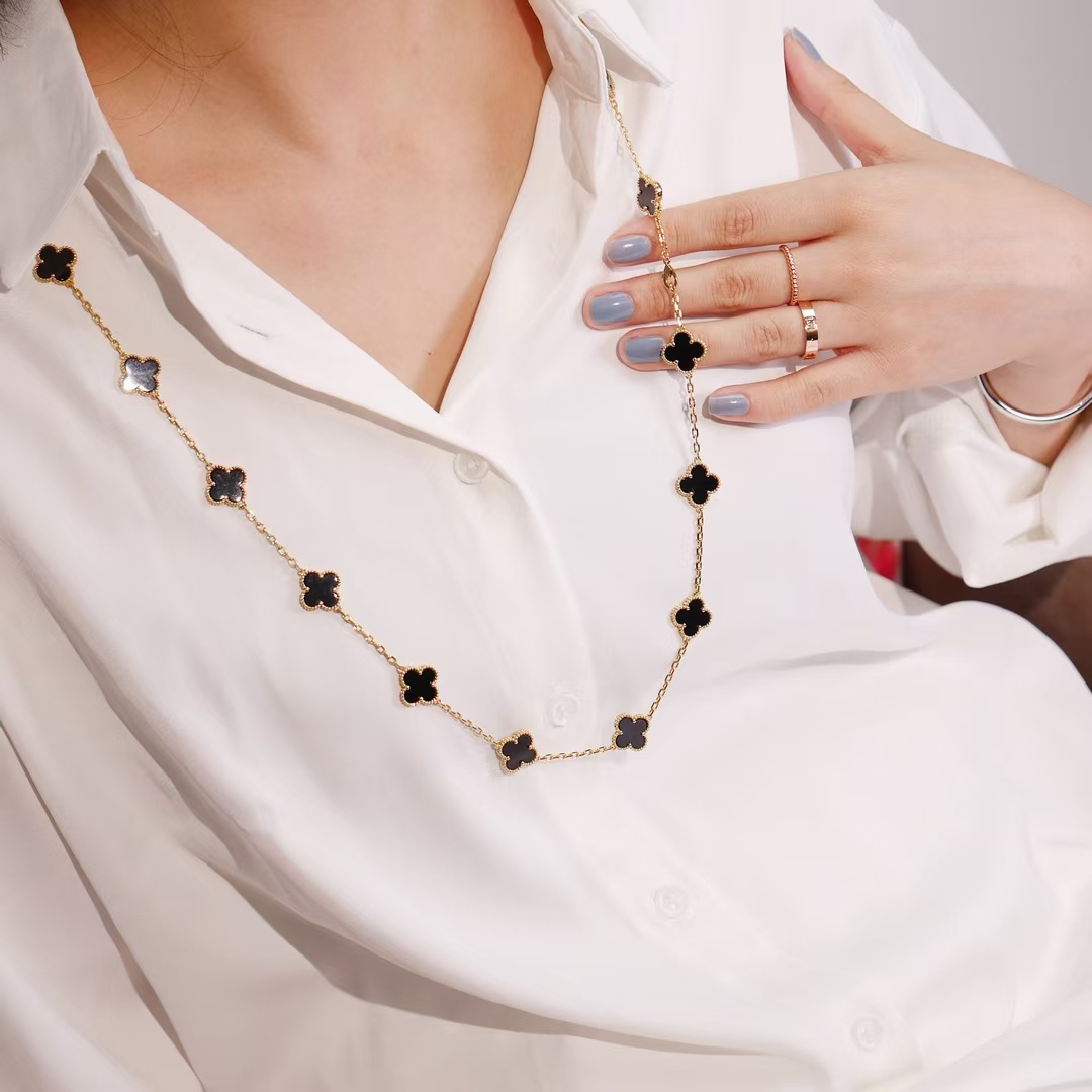 VCA Vintage Alhambra Long Necklace, 20 Motifs - Original Replica Club