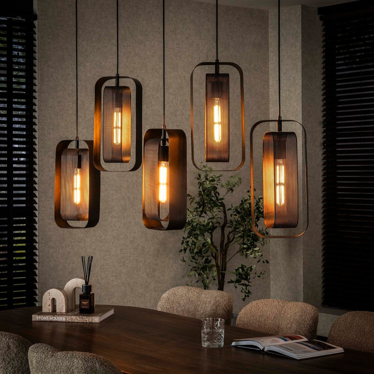 Fraaai - Kasey hanglamp 5L - artic zwart