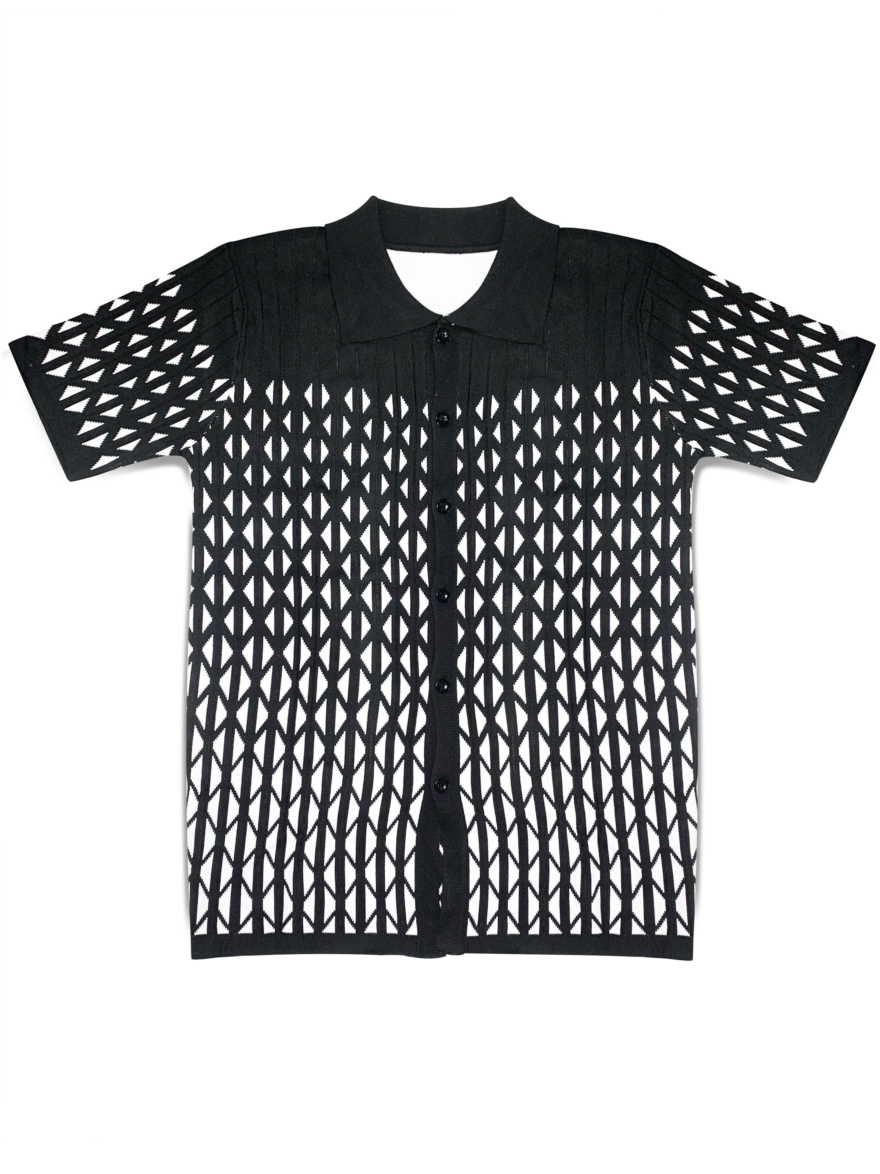 Black Criss Cross Pattern Walking Suit Long Sleeve Set