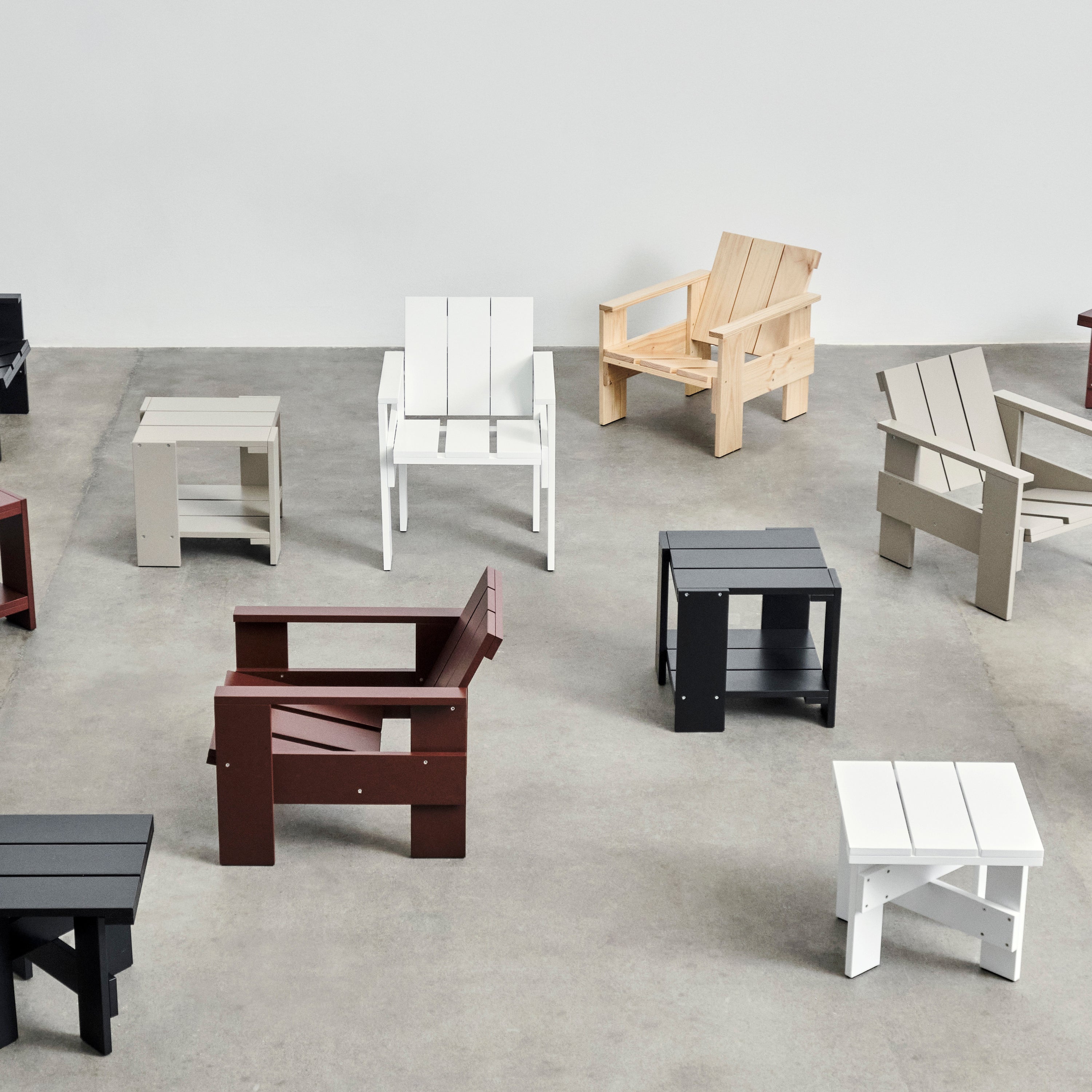 HAY Crate Bijzettafel H 45 cm - Wit