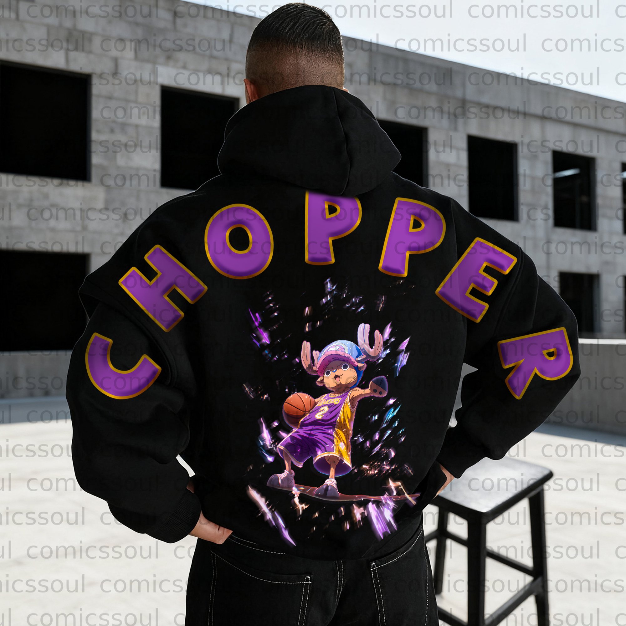 Unisex Anime Graphic Streetwear Wintage Plush Hoodie