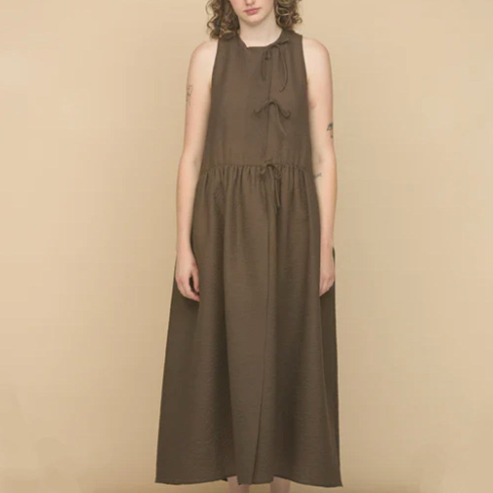ELEPH - Robe Anouk Bow - Marron