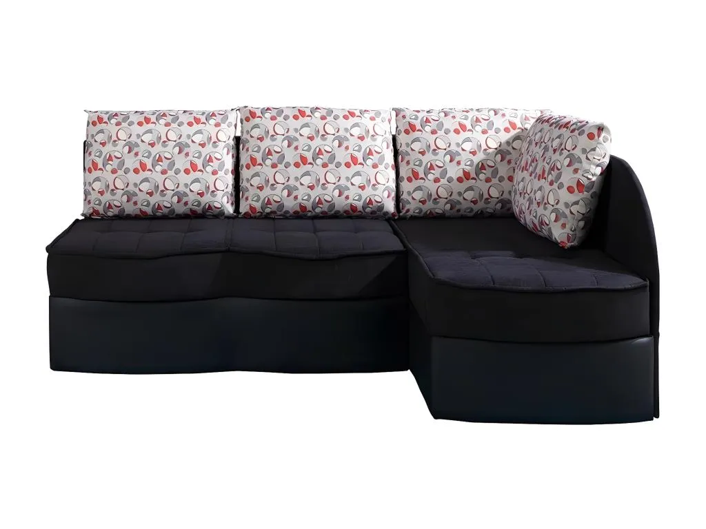 Sofá rinconero Andreuworldcasa 119 Negro Función de descanso Caja de ropa de cama 203x79cm