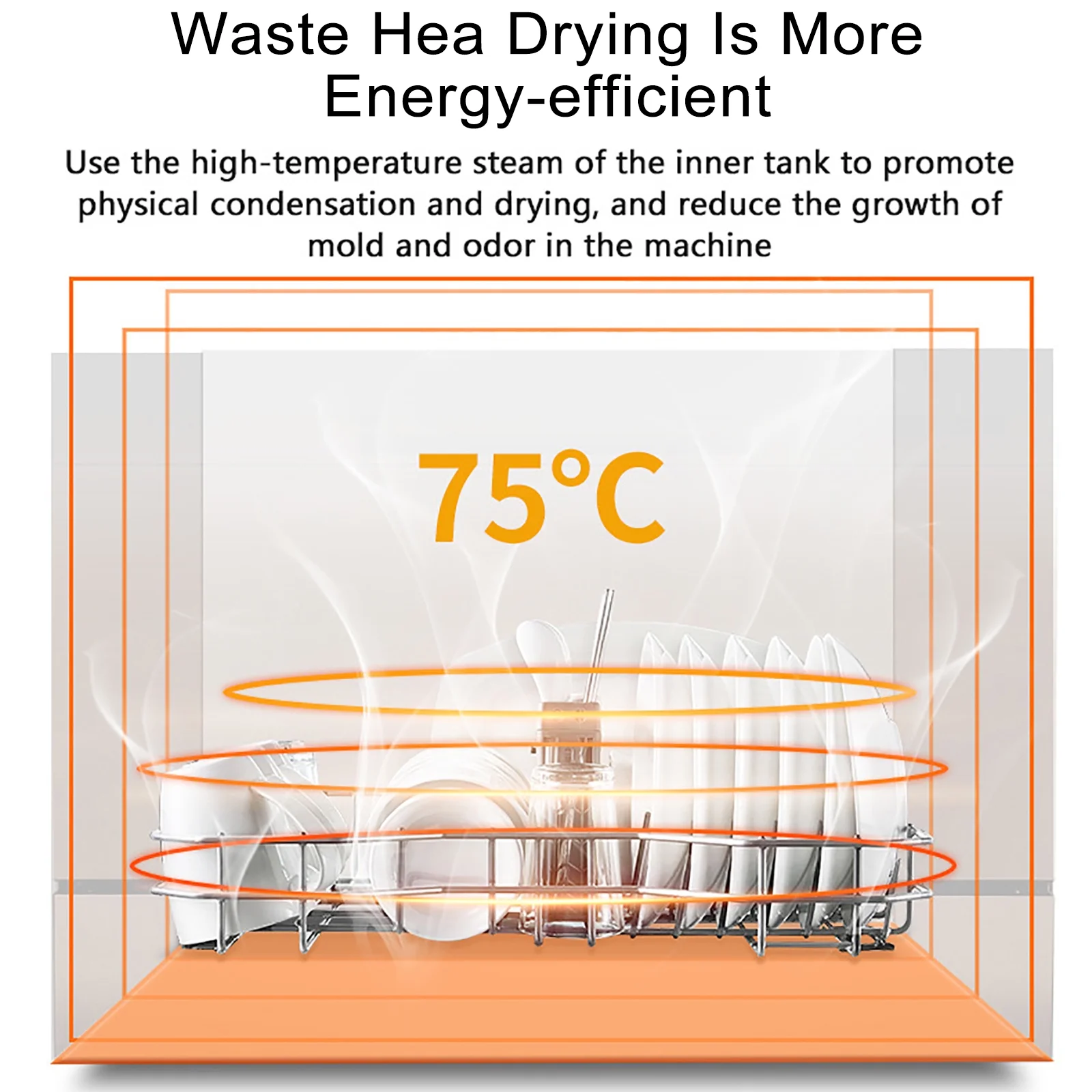 Autrinix Portable Dishwasher with 99.9% Sterilization, 3 Wash Modes & Water-saving Function, Compact Design, Perfect for Apartments & Small Kitchens - Image 11