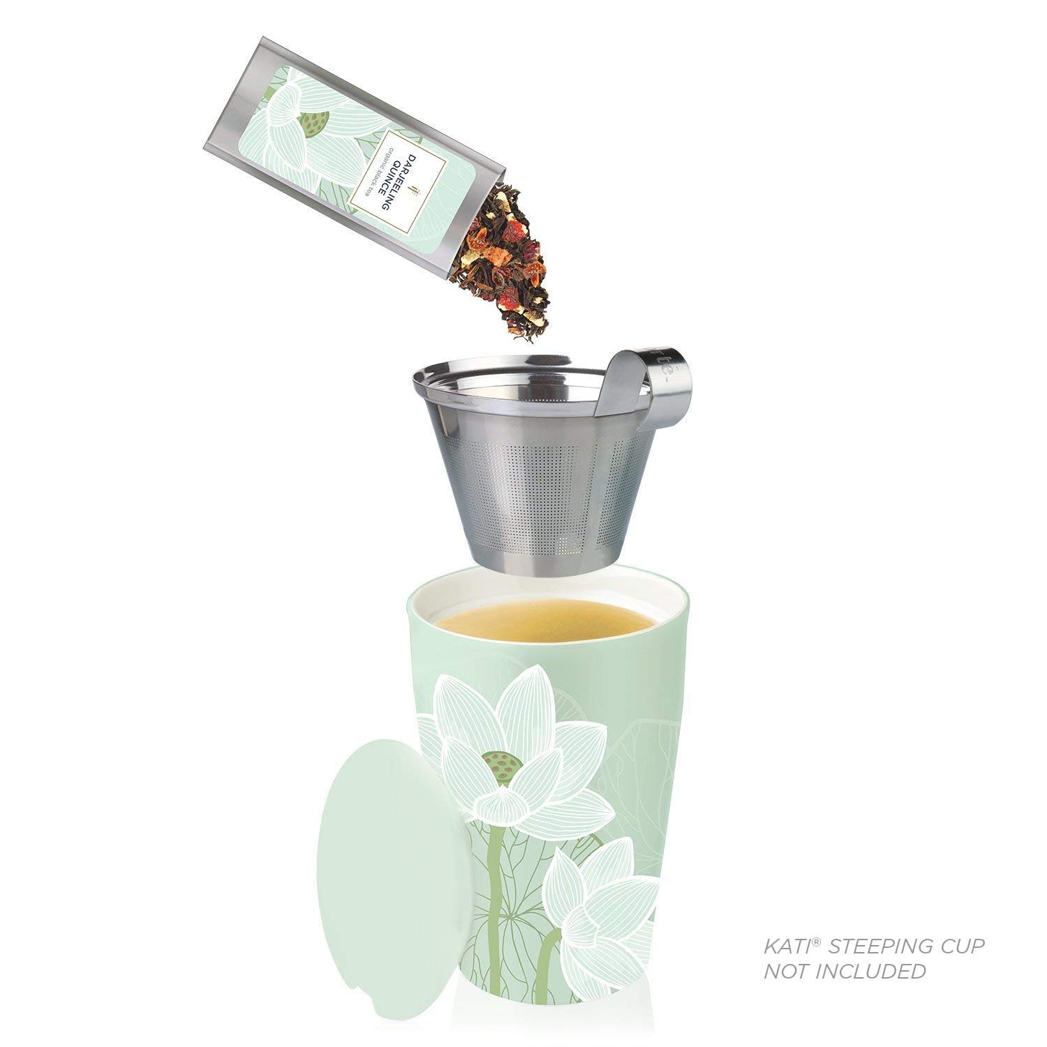 Tea Forte Single Steeps Loose Leaf Tea Sampler, Assorted Variety Tea Box, 15 Single Serve Pouches, Lotus Tea