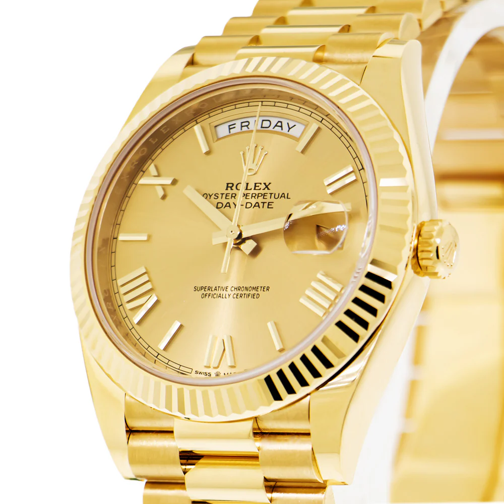 Superclone Rolex Day-Date 40 mm Roman Champagne Dial 228238