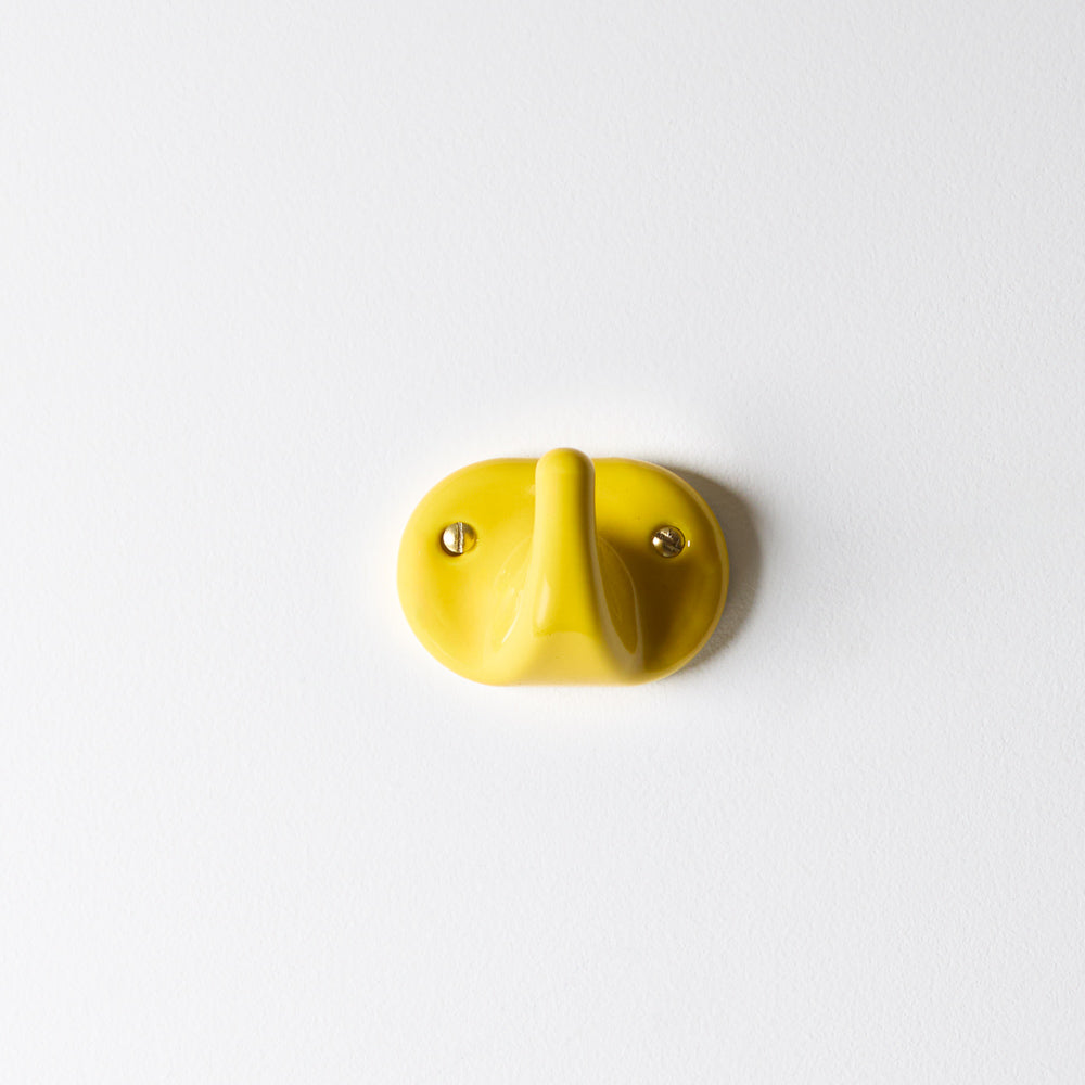 Crochet en porcelaine - Jaune