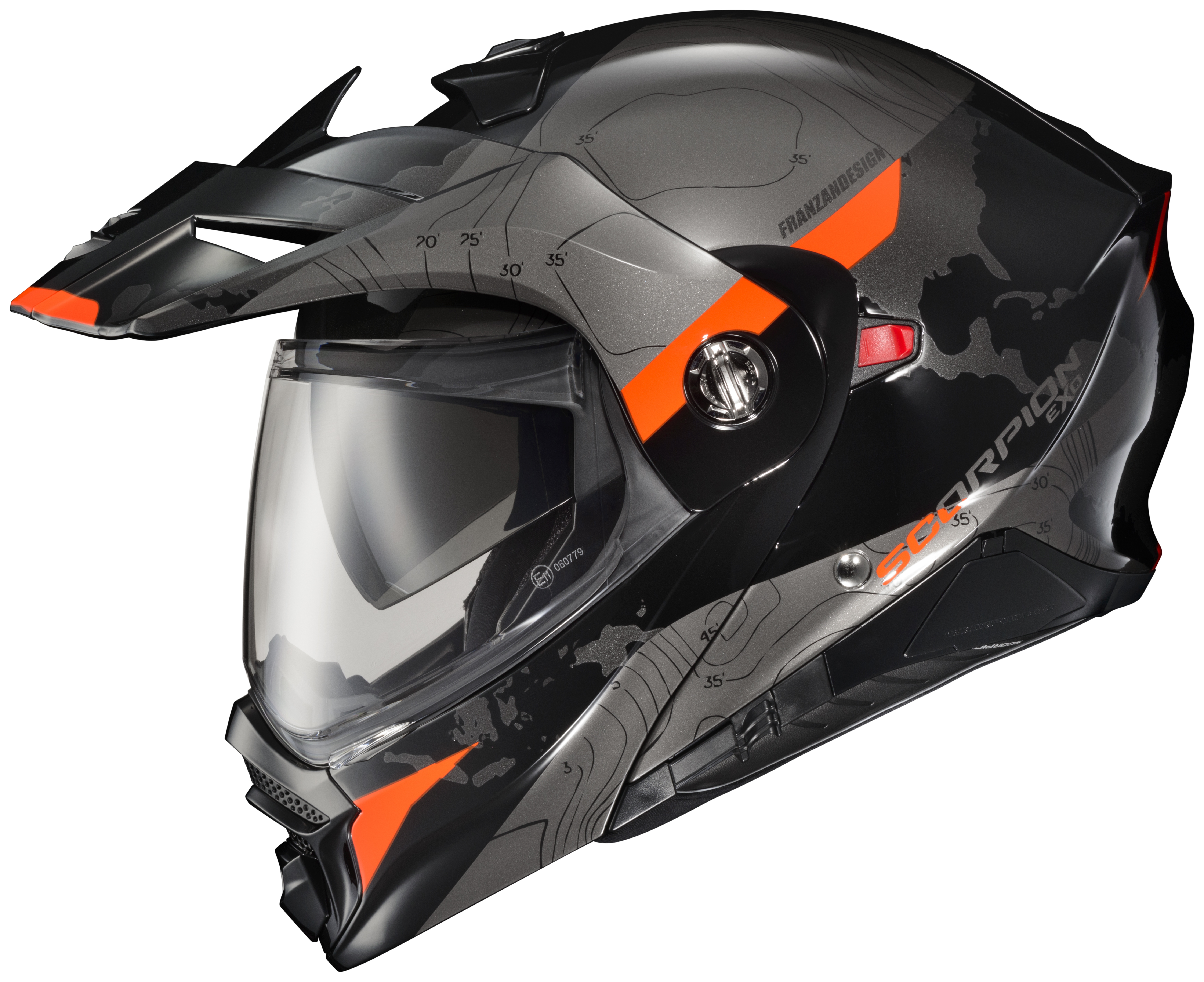 SportsBikeShop Scorpion EXO-AT960 Topographic Helmet