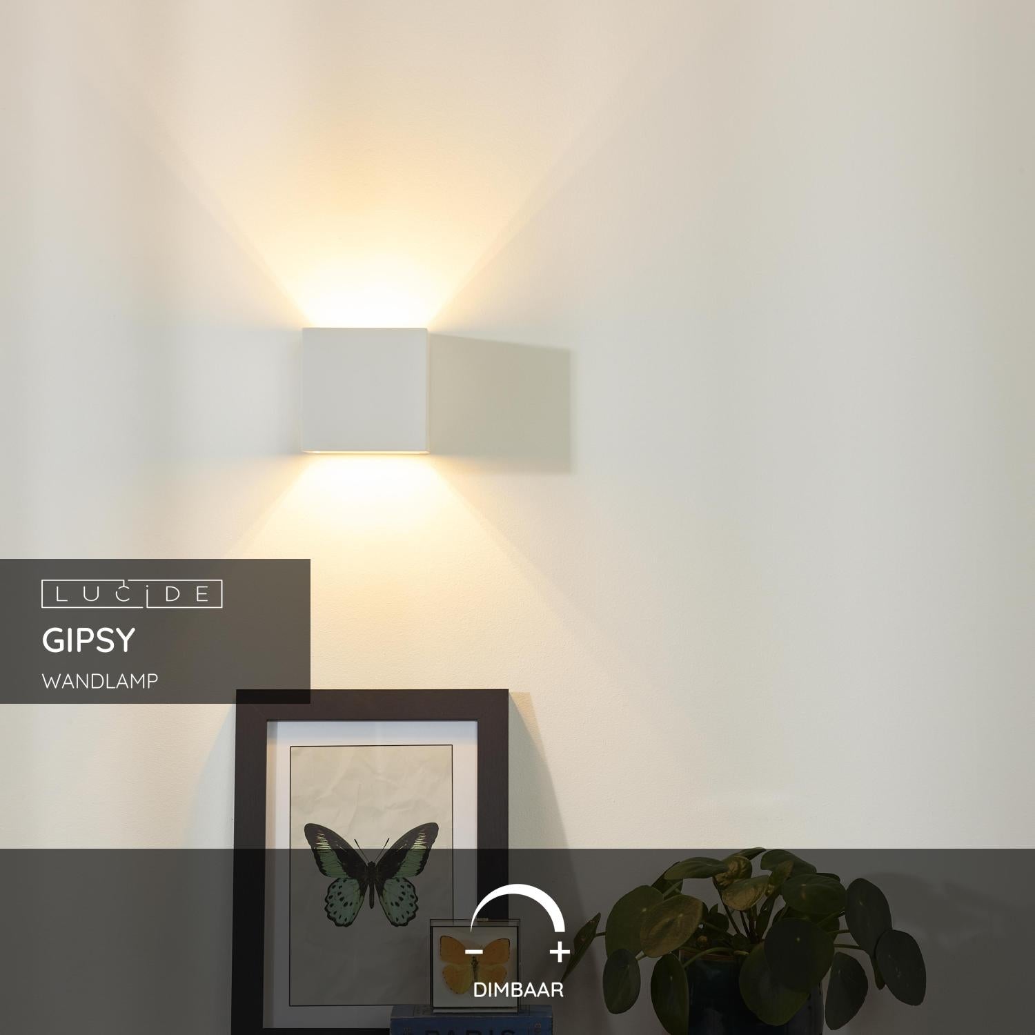 Lucide GIPSY Wandlamp - Wit