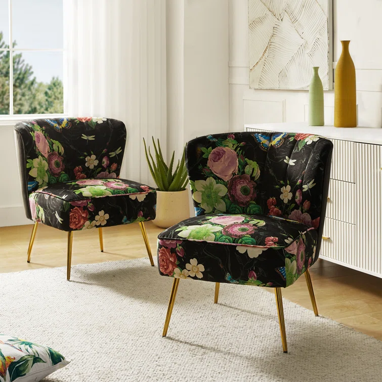 WAYFAIR Felicia Polyester/Velvet Barrel Chair