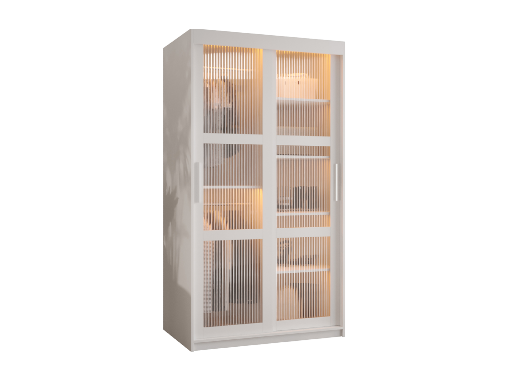 ARMARIO FLUTES DE PUERTAS CORREDERAS 200/100/62 2 puertas blanco