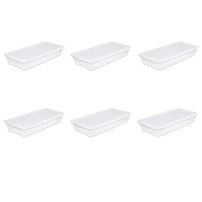 41 Quart Storage Box- White Case of 6