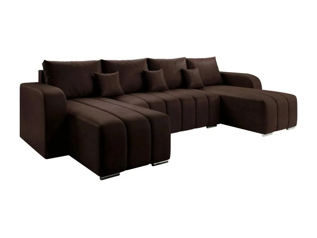 Sofá rinconero Habitarluz 108 Marrón Función de descanso Caja de ropa de cama 313x147cm IHOO09570