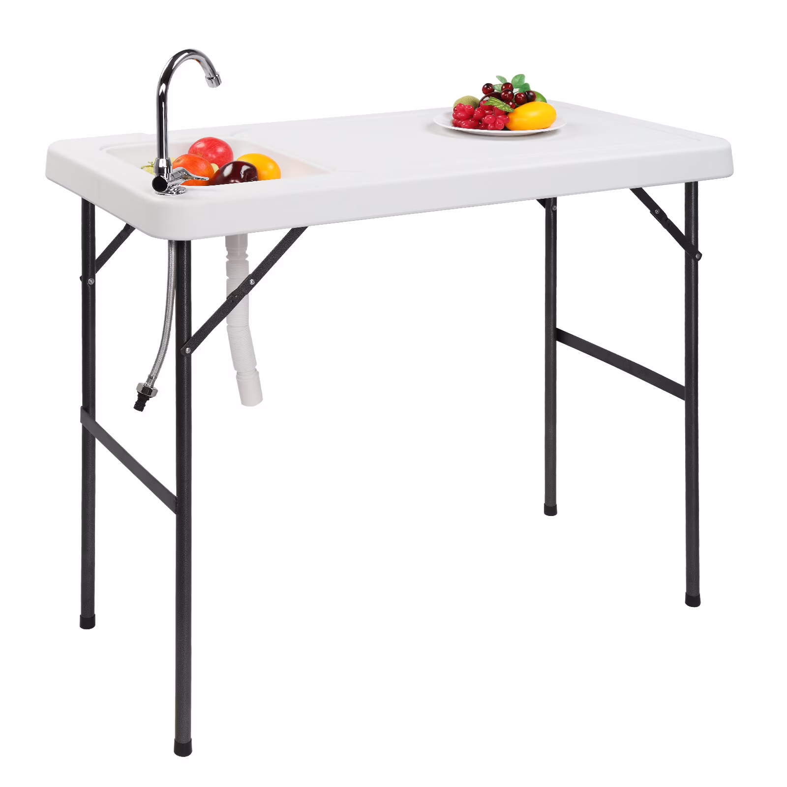 Ktaxon Portable Folding Table Fish Fillet Hunting Cleaning Cutting Camping Picnic with Sink Faucet(23.15 lbs)