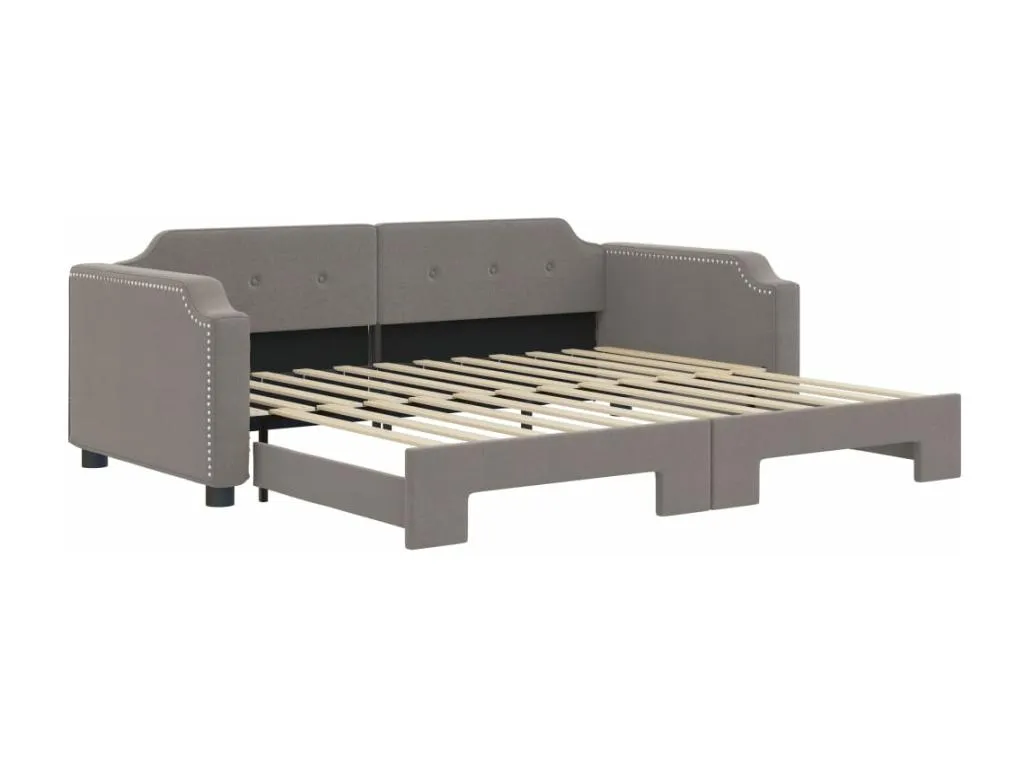Sofá cama Mueblesclasic tela gris taupe 80x200 cm