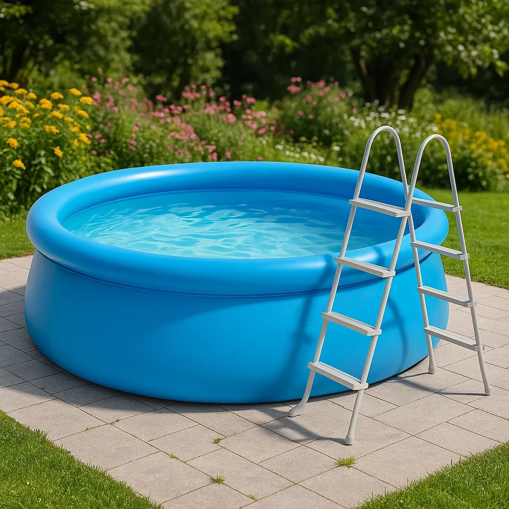 Piscina desmontable inflable 305x76 cm redonda con depuradora azul NCdcNRMxO9Eo