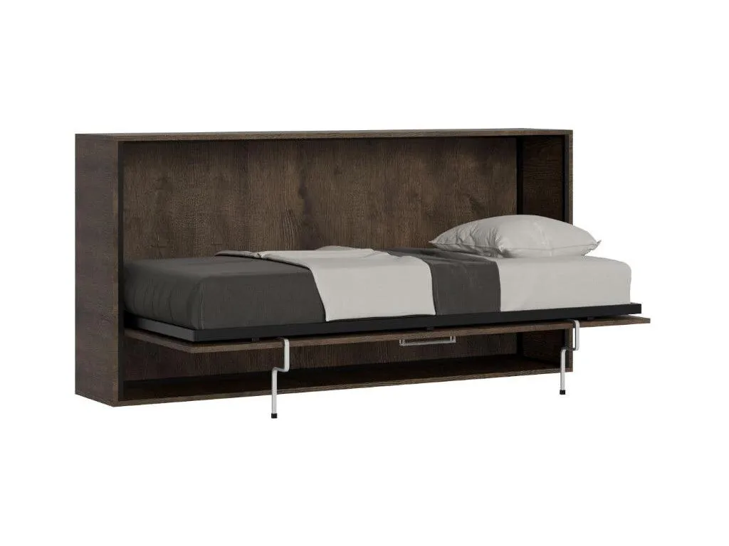 Cama abatible horizontal Cosinor nogal 85x185 cm-colchones 1 colchón 85x185cm hwl3340614