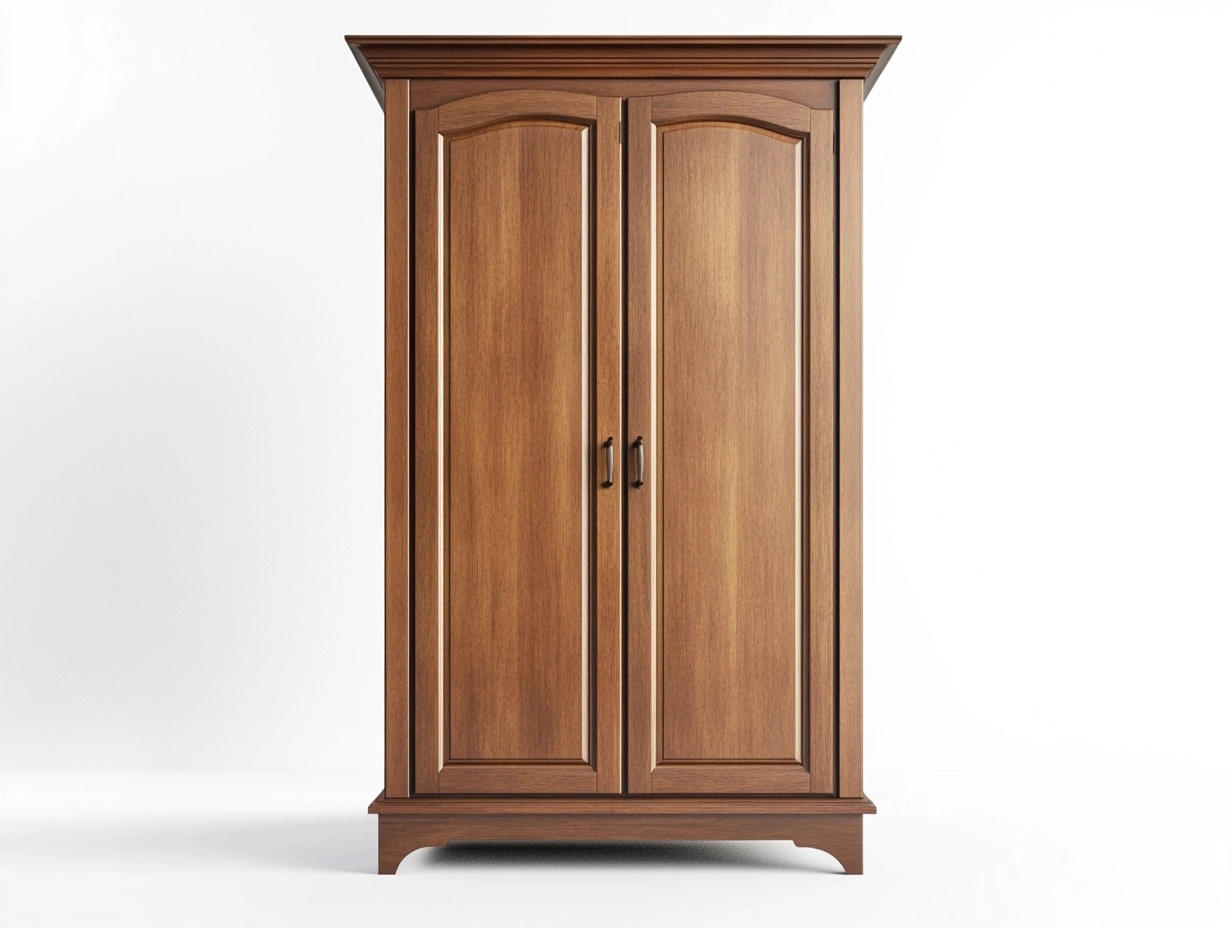 Armario de madera maciza con puertas dobles