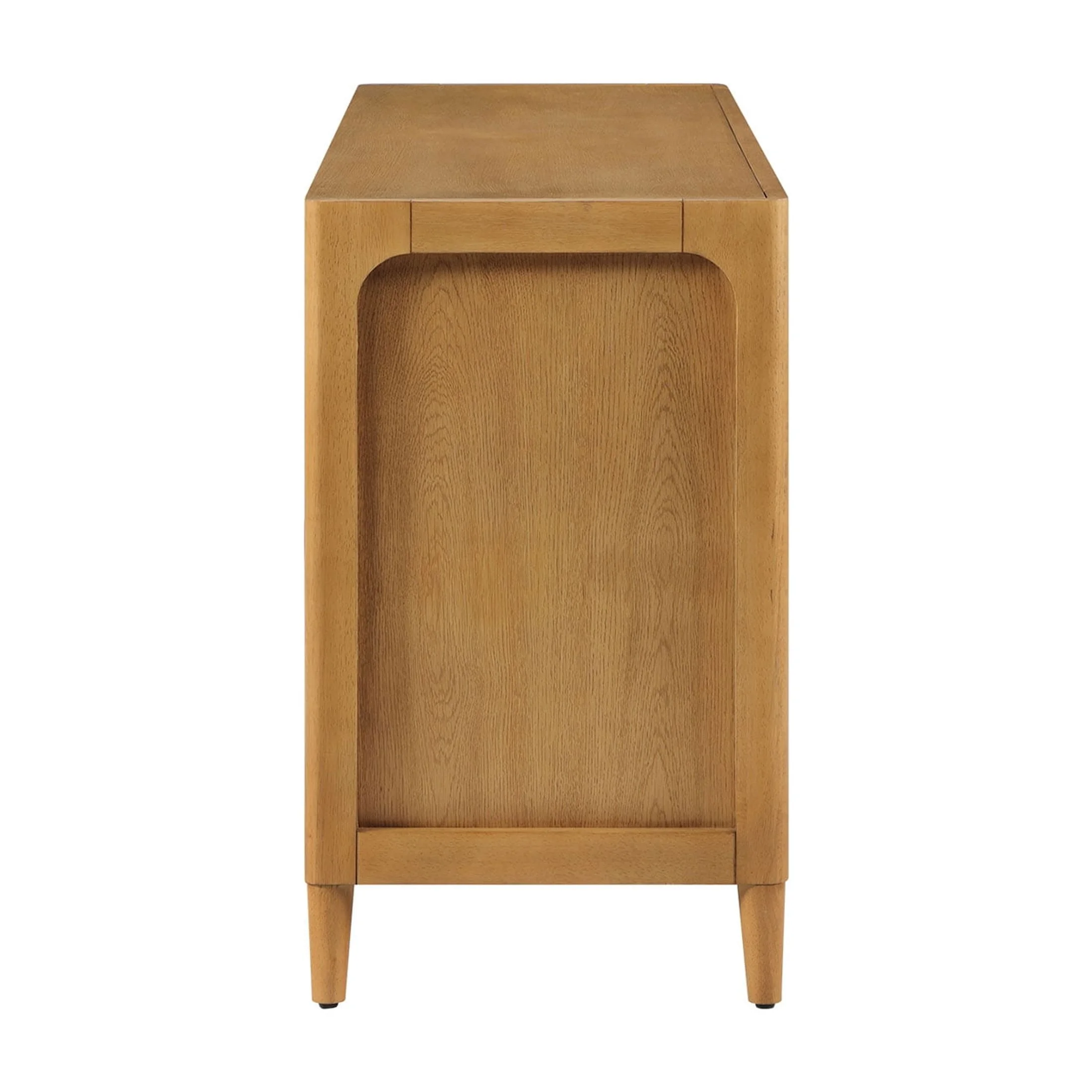 My Texas House Linden Fluted Buffet Cabinet Sideboard with Adjustable Shelves, Warm Brown - Image 11