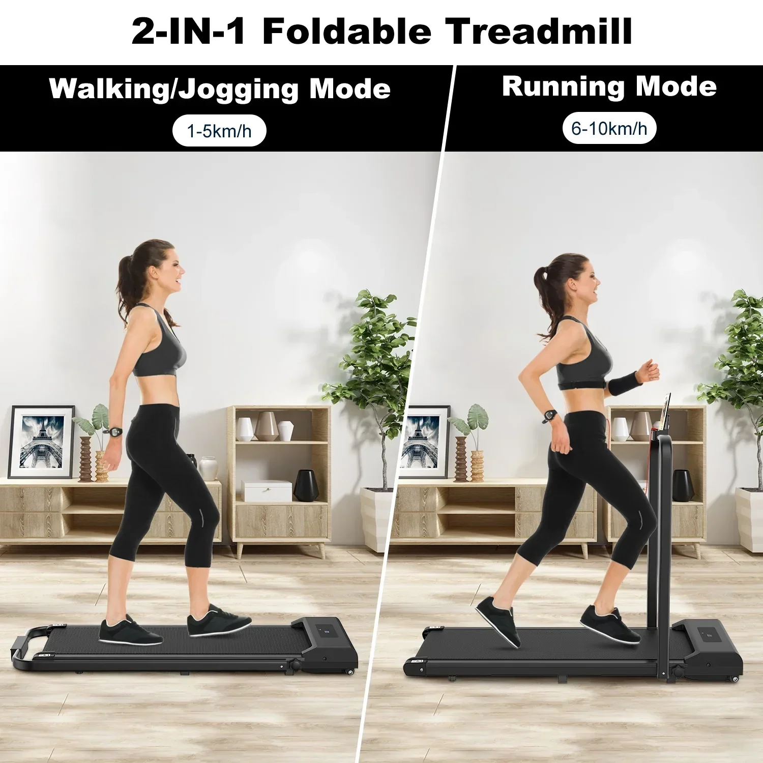 Bigzzia 2-in-1 Under Desk Treadmill, 2.5HP, 6.25MPH, 265 Lb - Image 6 Bigzzia 2-in-1 Under Desk Treadmill, 2.5HP, 6.25MPH, 265 Lb - Image 6