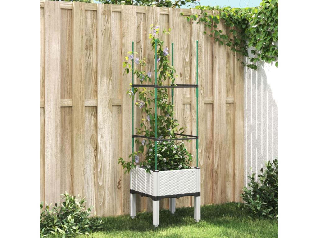 Con Decoratodo nrejado PP blanco 40x40x142,5 cm