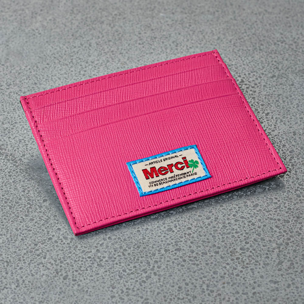 Merci - Porte Carte Plat - Rose