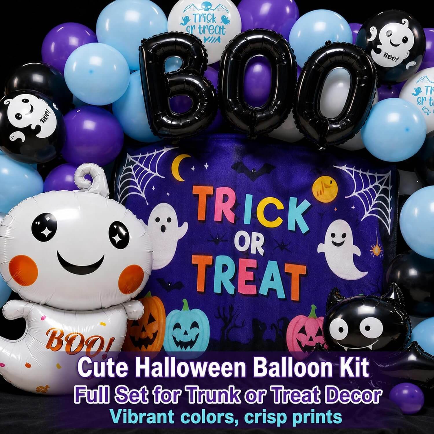 Halloween Balloon Arch and Backdrop Kit - Image 4 Halloween Balloon Arch and Backdrop Kit - Image 4