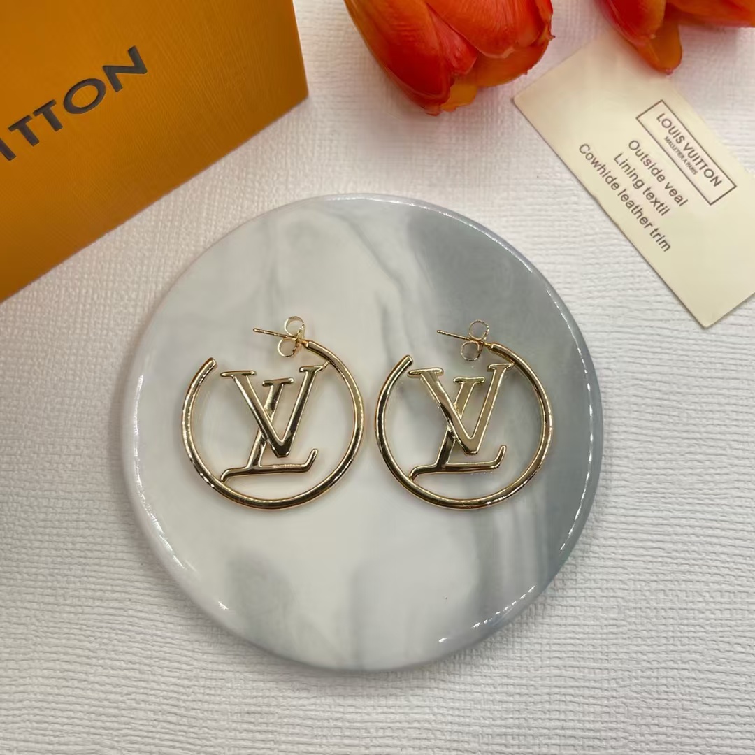 Louis Vuitton Circle LV Letter Earrings - Original Replica Club