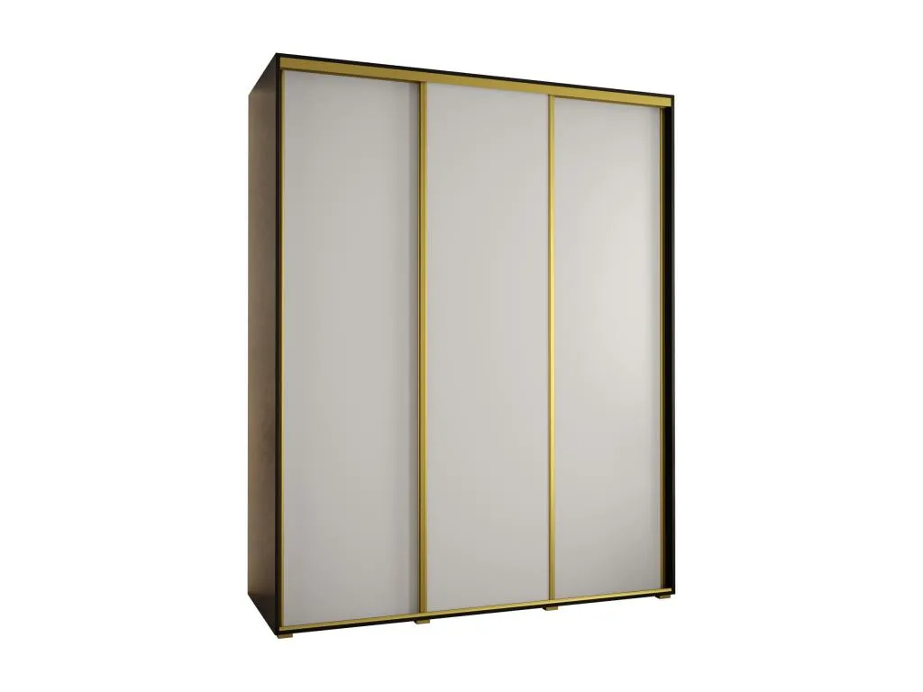 ARMARIO Luxmbls 1 DE PUERTAS CORREDERAS 235.2/200/45 3 puertas (Negro/Blanco/Oro) 45217RPRU