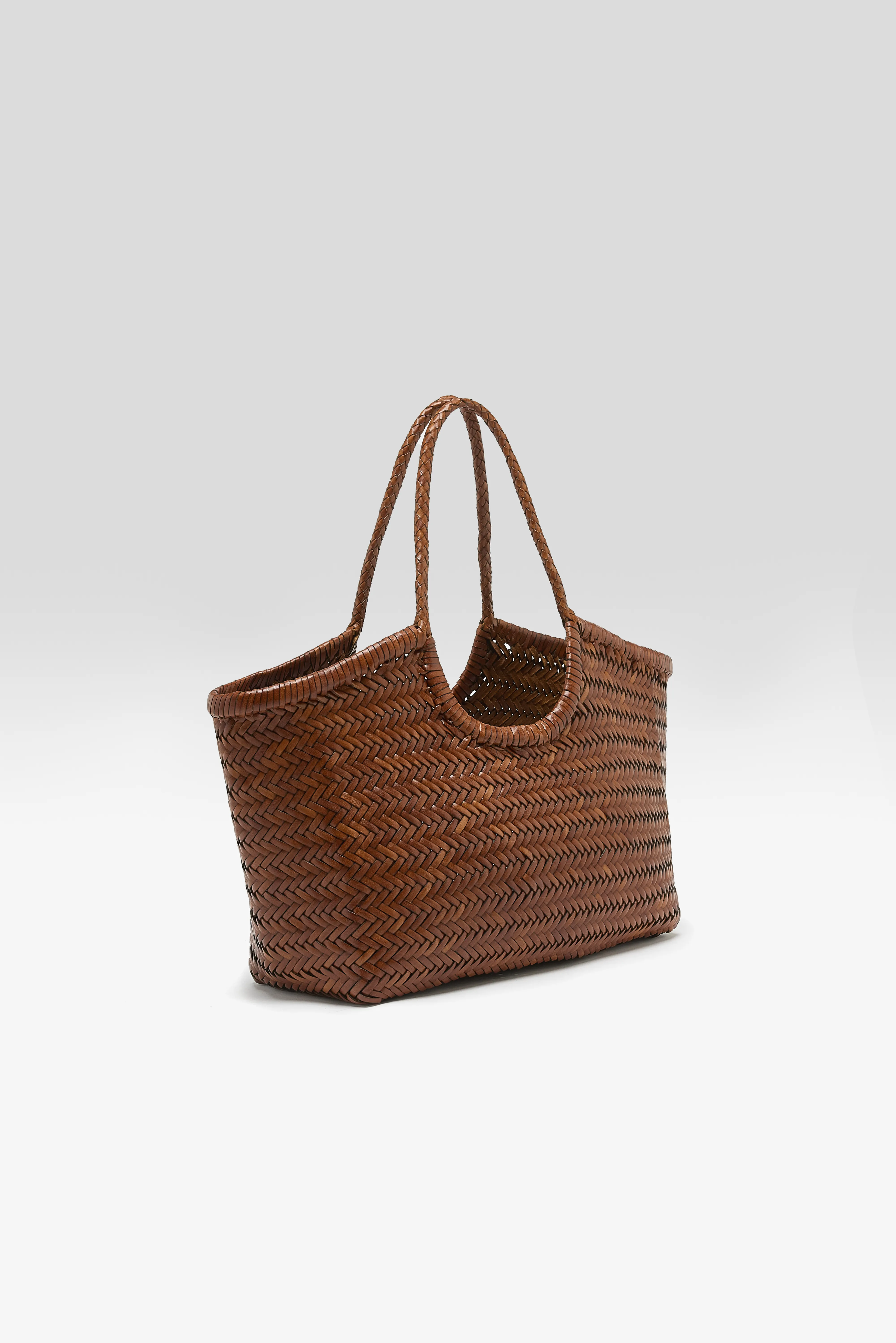 Bellerose Nantucket Big Woven Leather Bag  (261 / W / DARK BROWN)