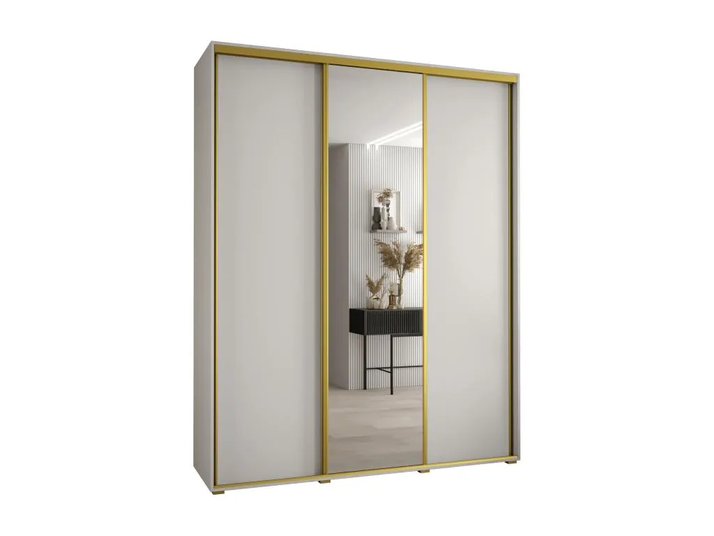 ARMARIO Hogarmini 3 DE PUERTAS CORREDERAS 235.2/200/60 3 puertas (Blanco/Blanco/Oro) mpql24945