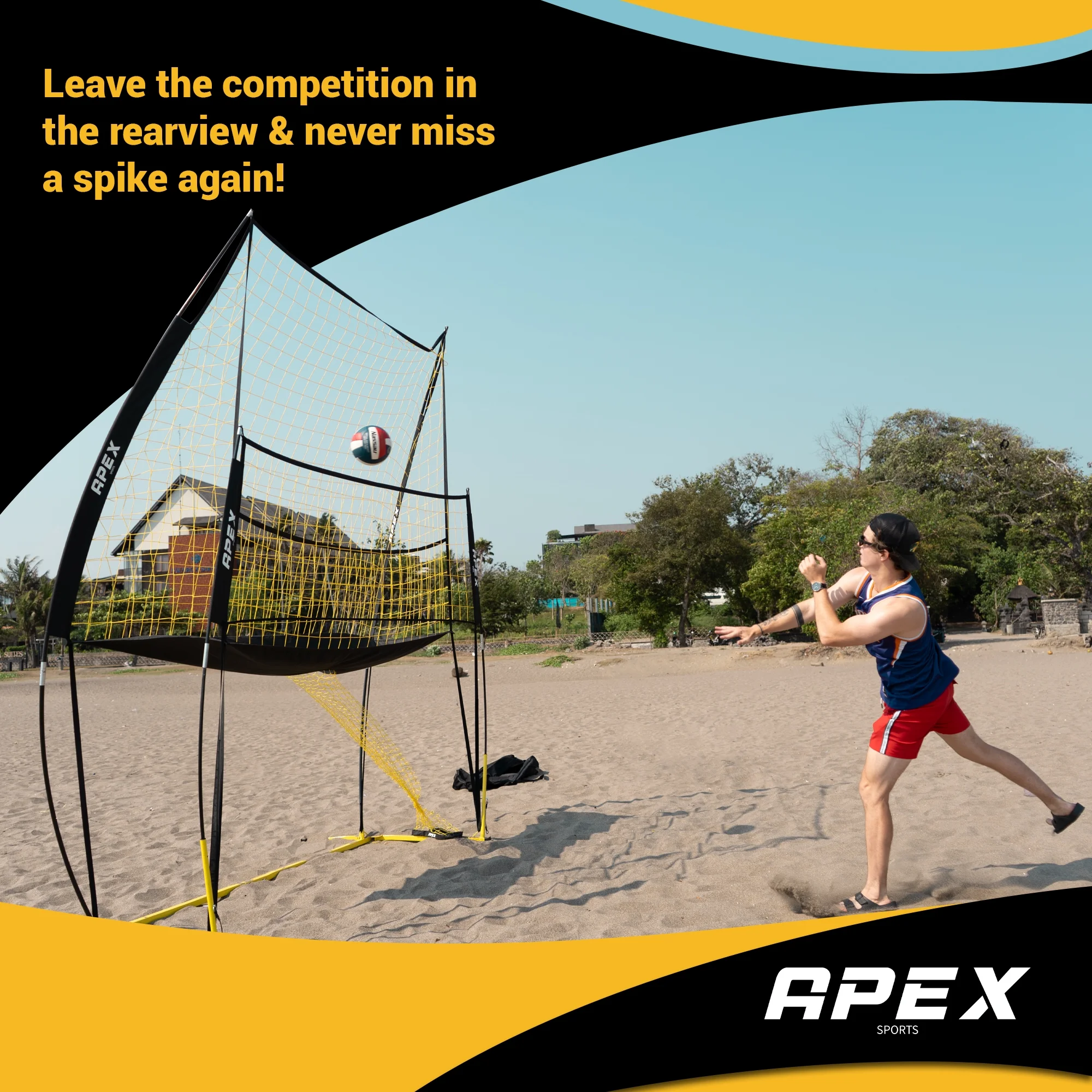 Volleyball Training Net Equipment System - Sturdy, Adjustable, and Portable | Improve Accuracy, Technique, and Skills | Ideal for Indoor/Outdoor Use | Easy Assembly & Storage | - Image 5