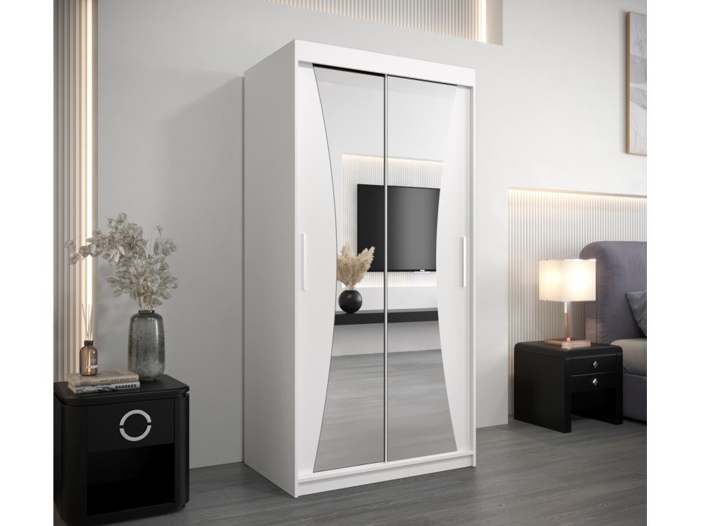 ARMARIO MONACO DE PUERTAS CORREDERAS 200/100/62 2 puertas (blanco/blanco)