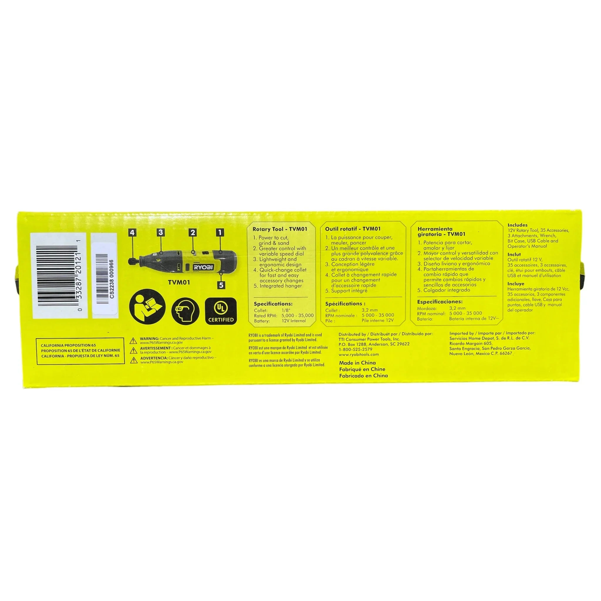 RYOBI 12V Cordless Rotary Tool Kit - 35 Accessories, 3 Attachments - Image 3 RYOBI 12V Cordless Rotary Tool Kit - 35 Accessories, 3 Attachments - Image 3