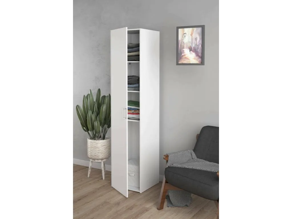 Armario multiusos 1 puerta Hogarve Muebles multifuncionales Zapatero Armario para zapatos 42x39 h175 cm Blanco zjja11811