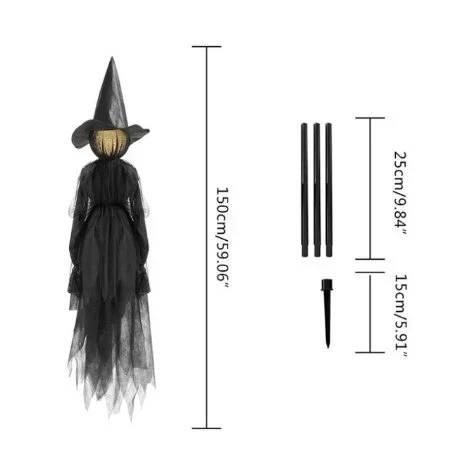 Lighted Halloween Witch Stake - Halloween Witches Decor - Image 6 Lighted Halloween Witch Stake - Halloween Witches Decor - Image 6