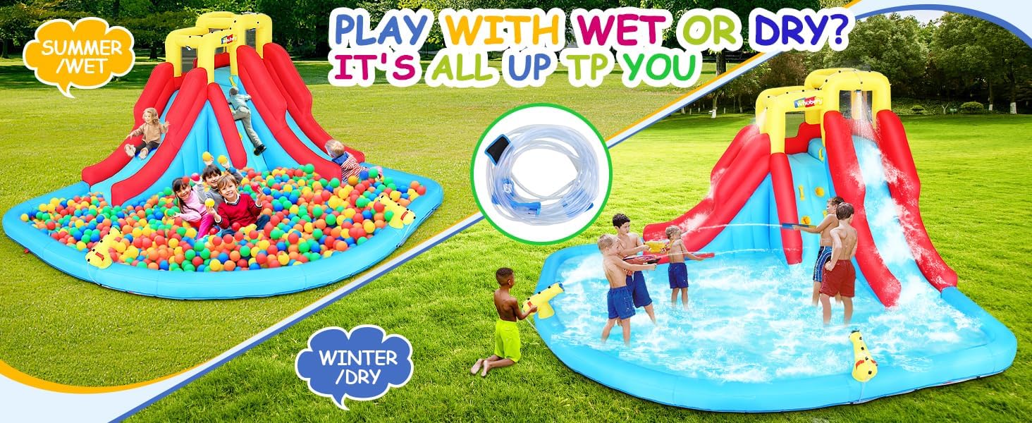 ROOJER Inflatable Water Slide Bounce House 8-in-1 With 450W Blower - Crocodile Water Park - Image 24 ROOJER Inflatable Water Slide Bounce House 8-in-1 With 450W Blower - Crocodile Water Park - Image 24