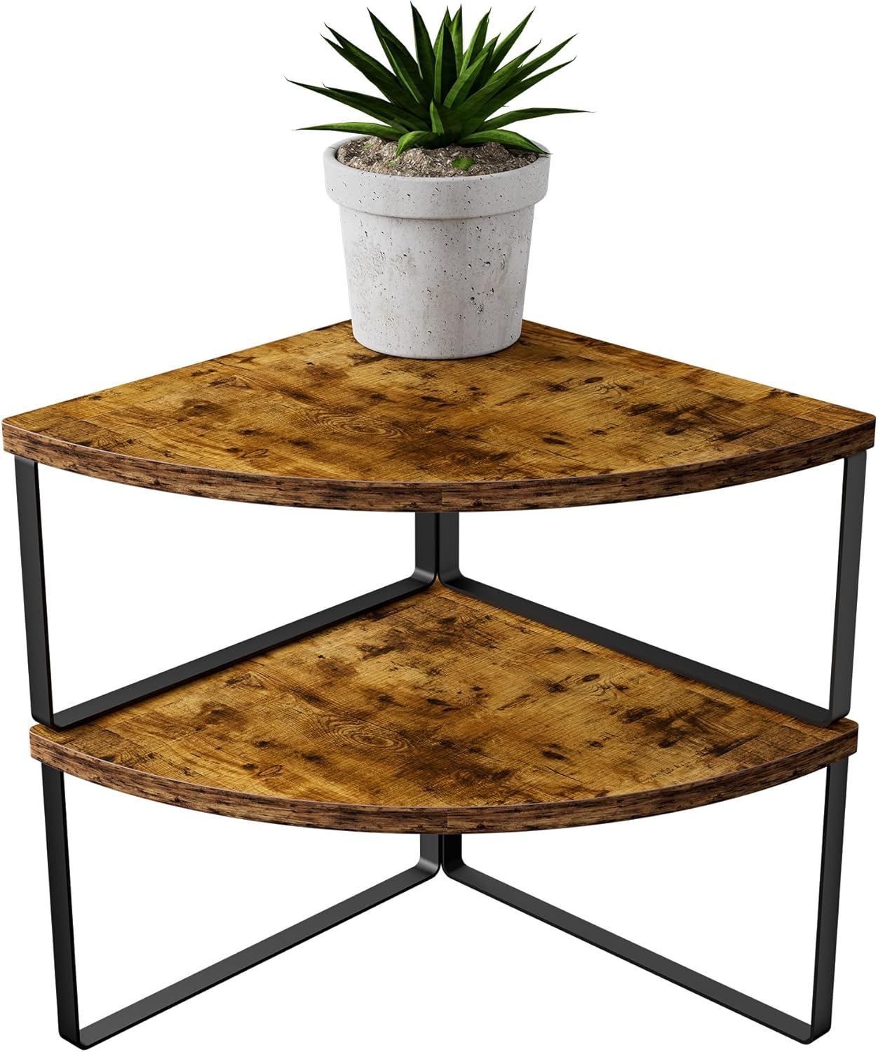 Golener Countertop Organizer Corner Shelf, 2-Tier Adjustable Stackable Corner Shelves for Kitchen, Spice Rack, Coffee Area, Over Sink, Bathroom, Dresser Table, Corner Counter Shelf Stand, Bamboo