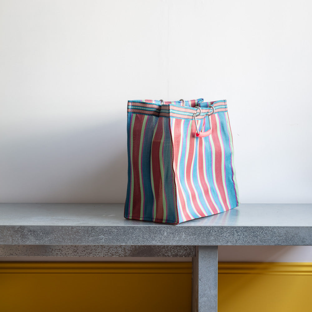 Panier carré - Rouge & Bleu