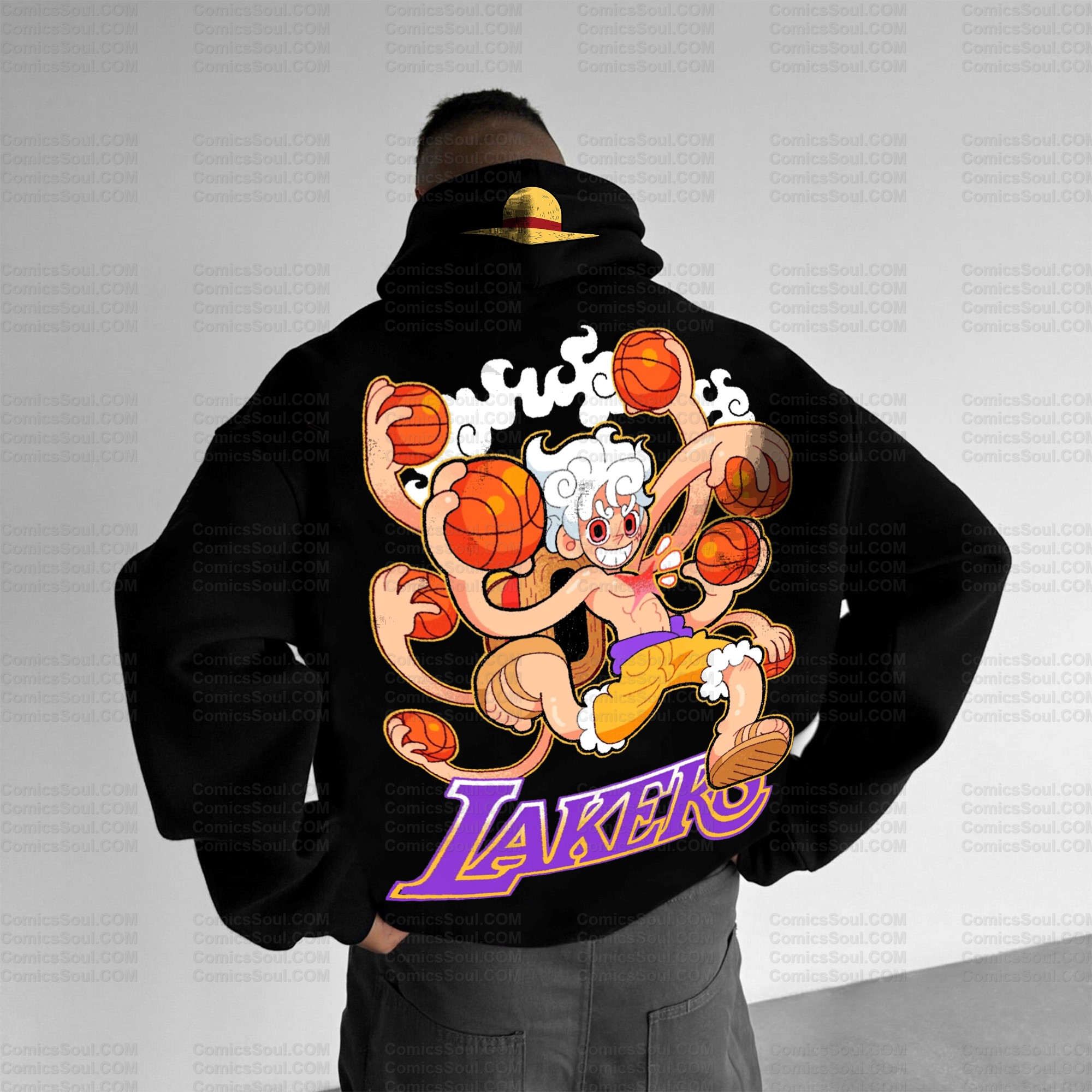 Plus Velvet Unisex Anime Graphic Streetwear Vintage Hoodie